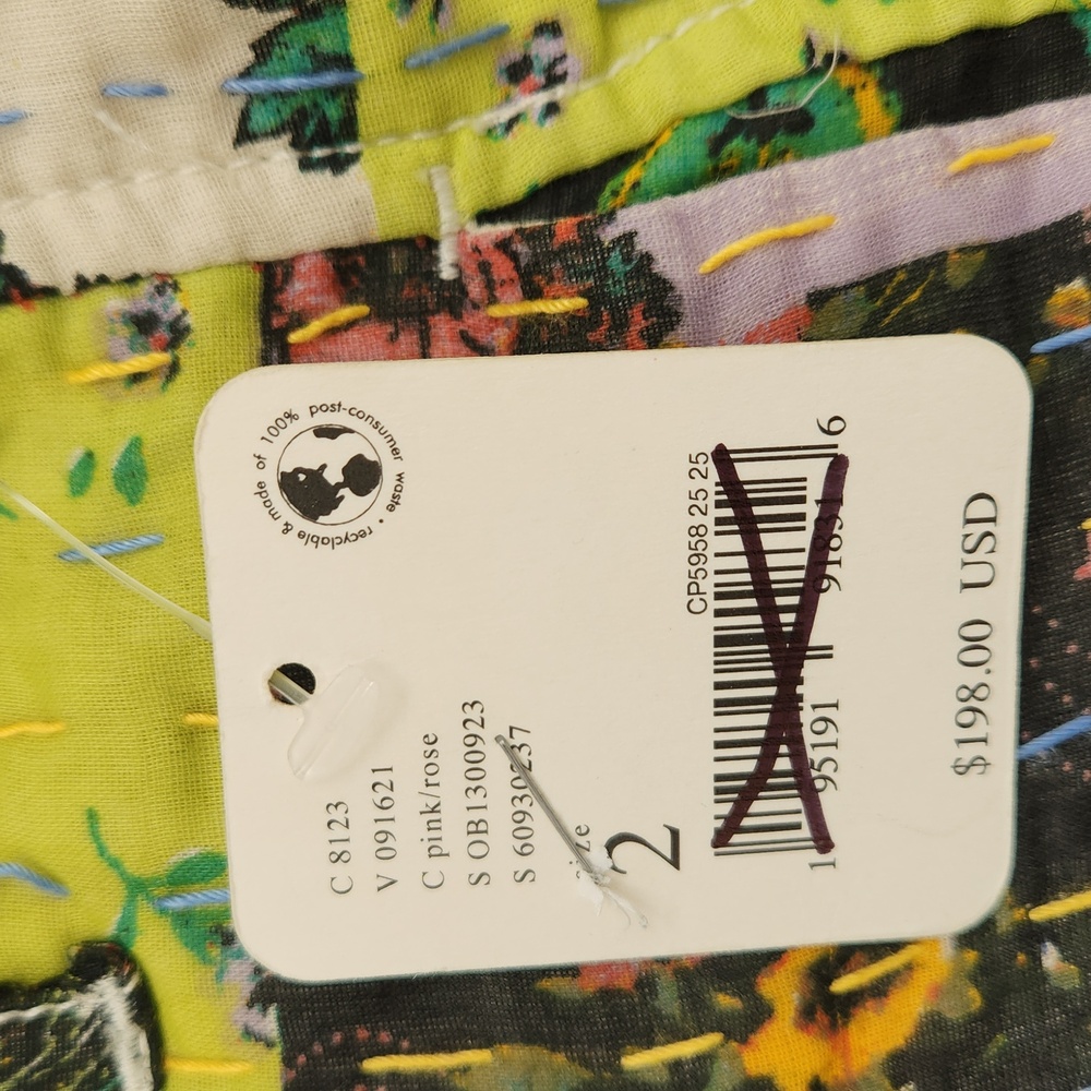 Free People Patchwork Multi-Color Straight Leg Tr… - image 6